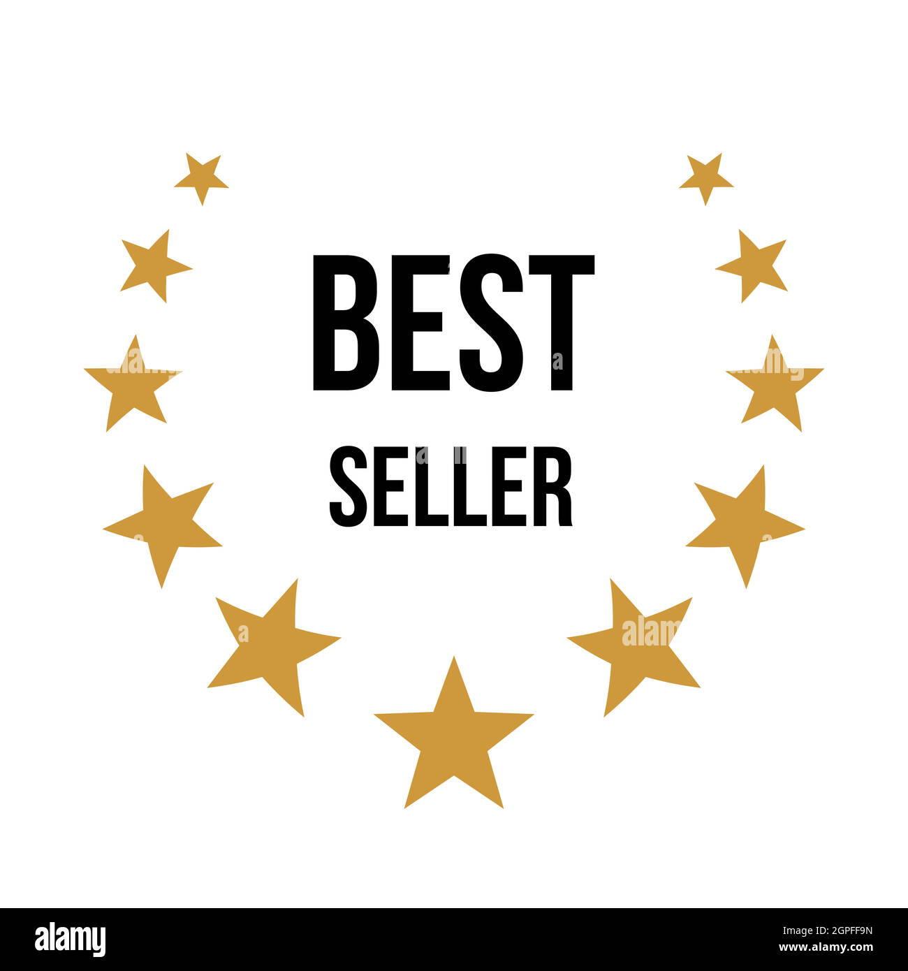Best seller badge icon, Best seller award logo isolated, vector