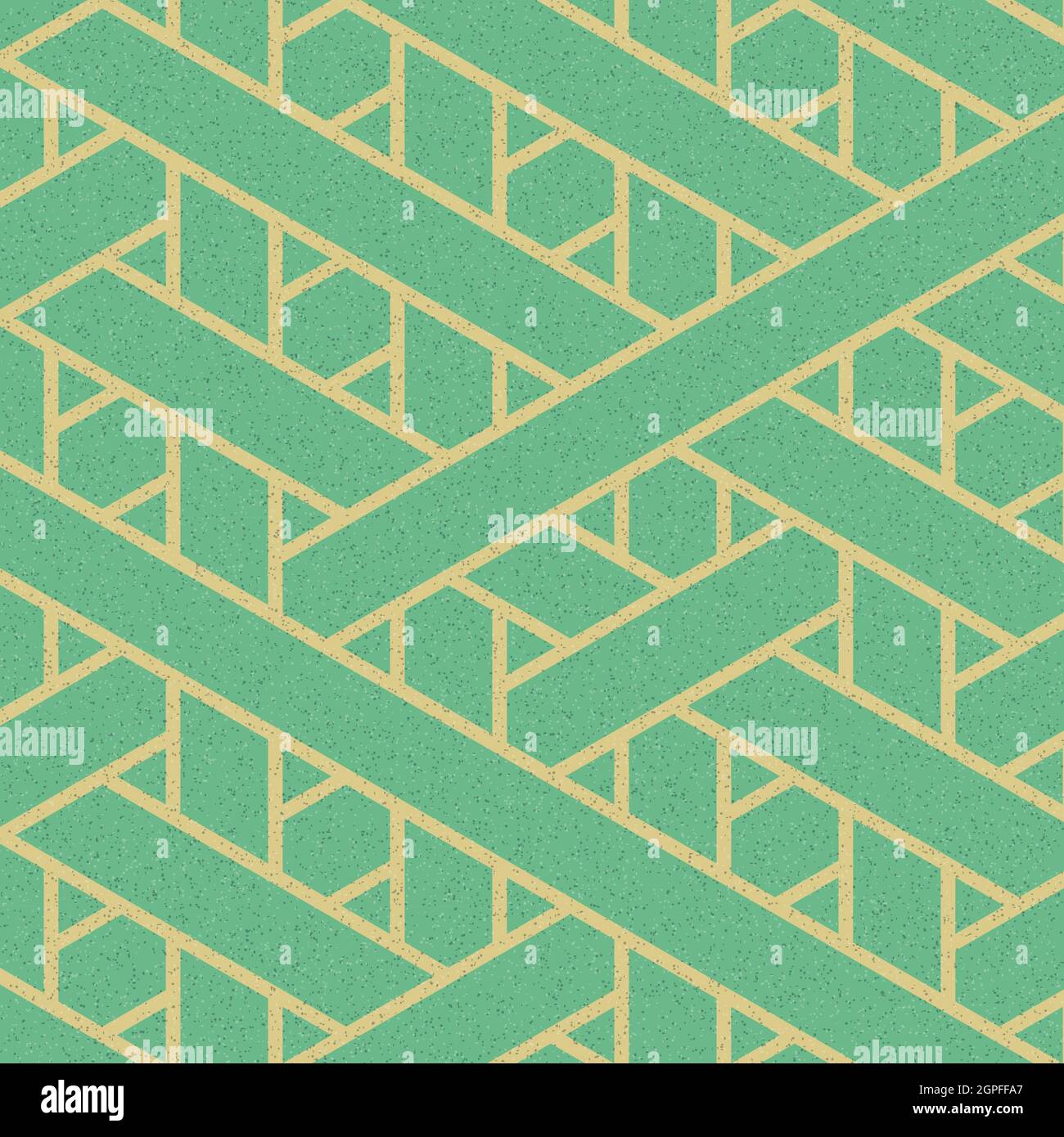 Computer-generated Hexagon Tile Connection art background design illustration Stock Vector