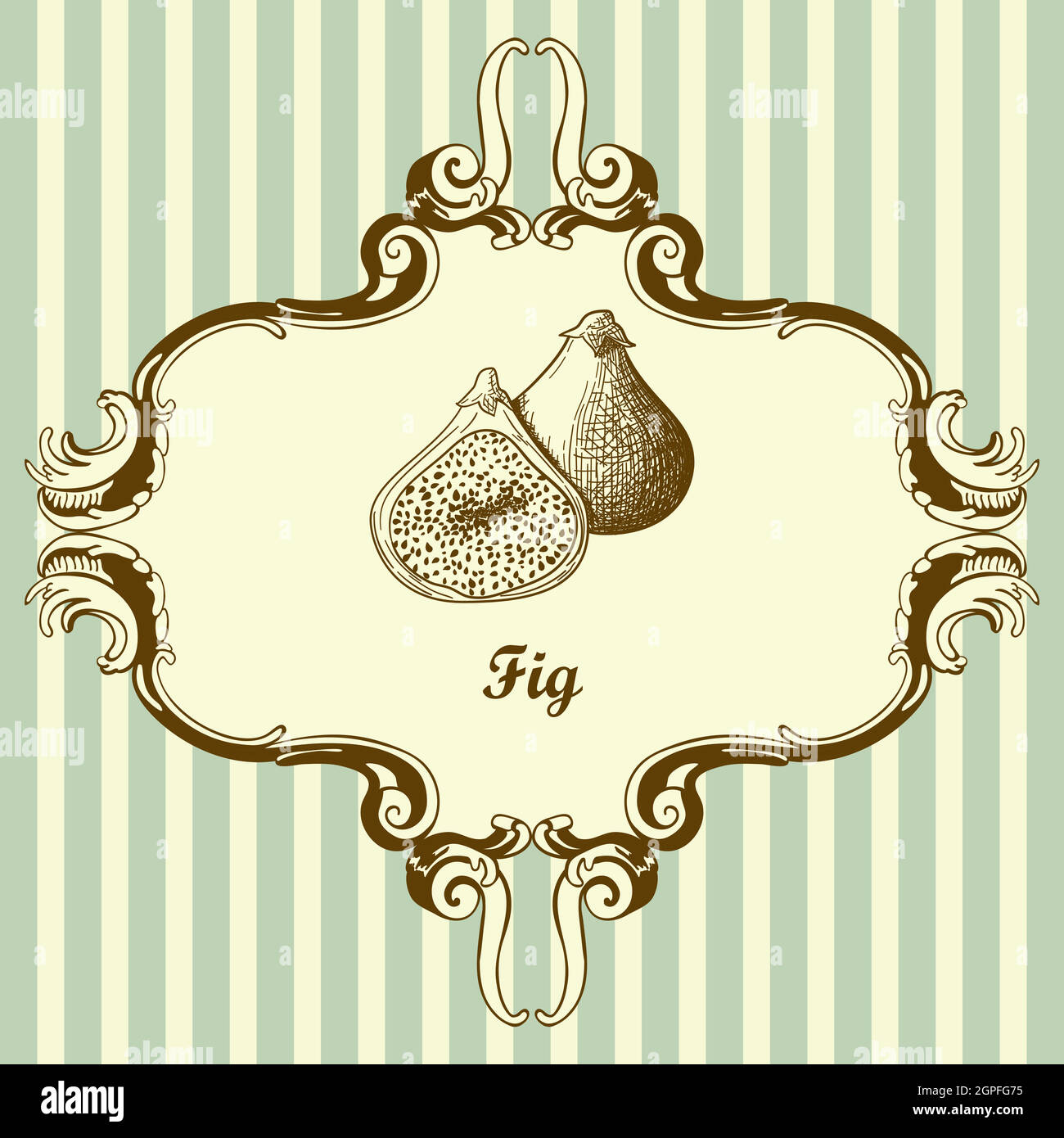 Icon Of Fig Fruit Stock Vector