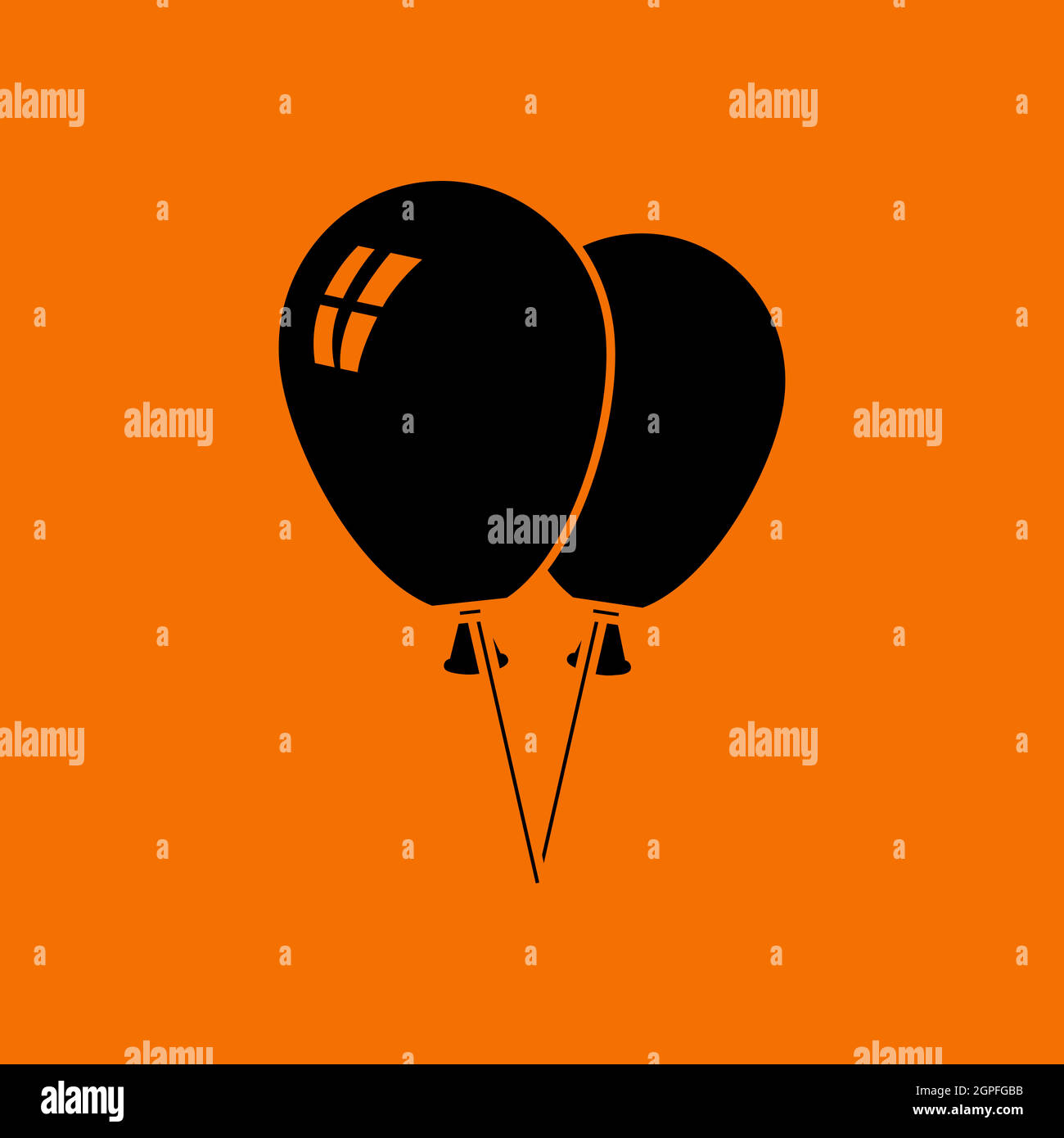Two Balloons Icon Stock Vector