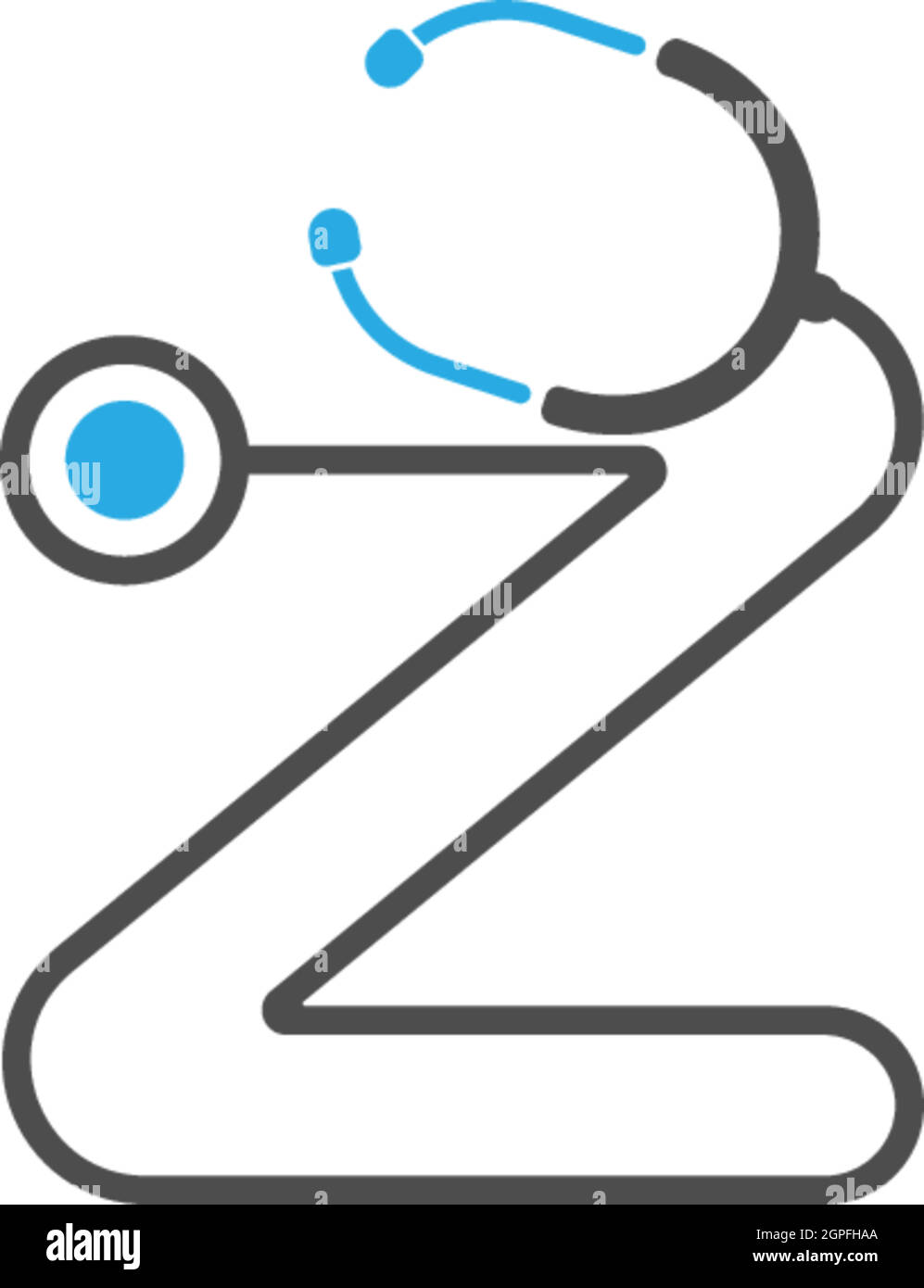 Letter Z stethoscope medical logo Stock Vector Image & Art - Alamy