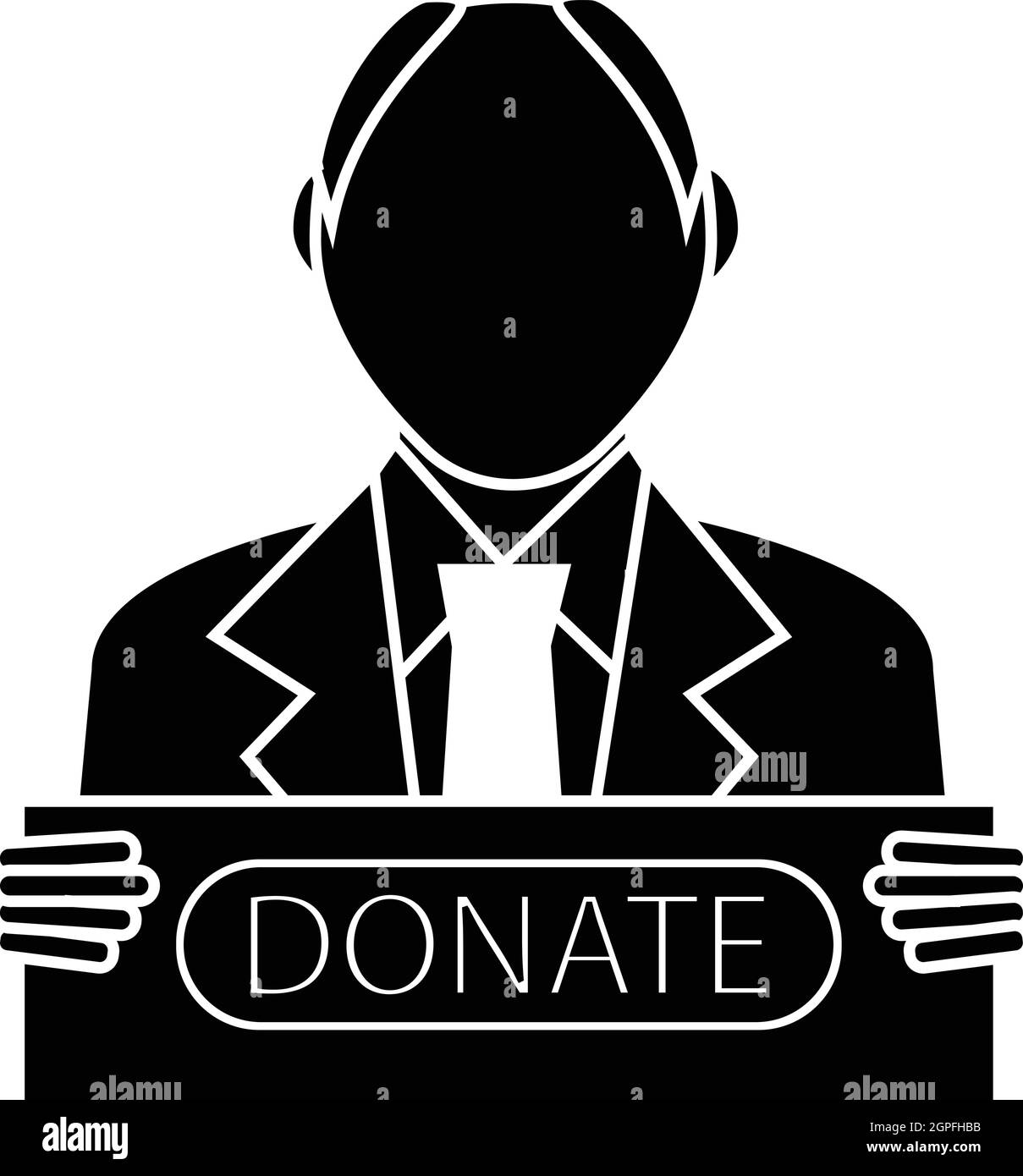 Please Donate Simple Donation Text Message Stock Illustration