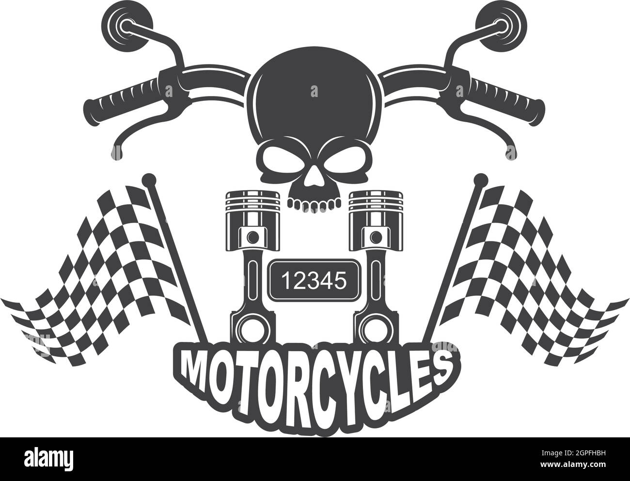 custom motorcycle vector illustration design Stock Vector