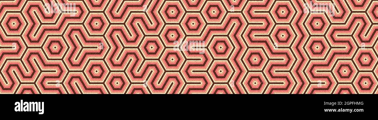 Computer-generated Hexagon Tile Connection art background design illustration Stock Vector