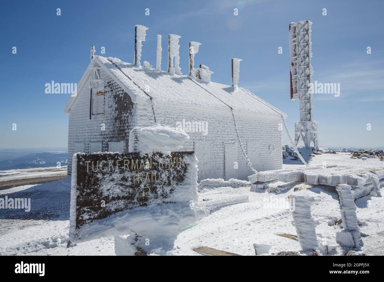 The winter summit of Mt Washington, New Hampshire Stock Photo - Alamy