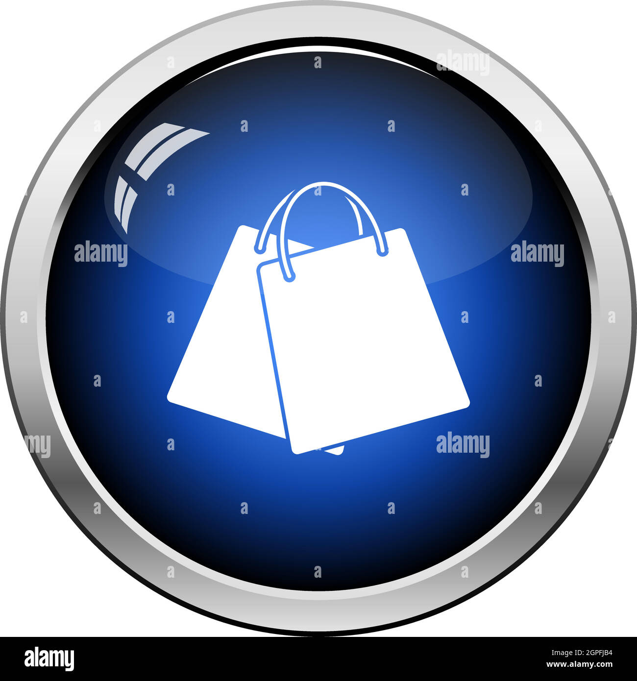 Two Shopping Bags Icon Stock Vector