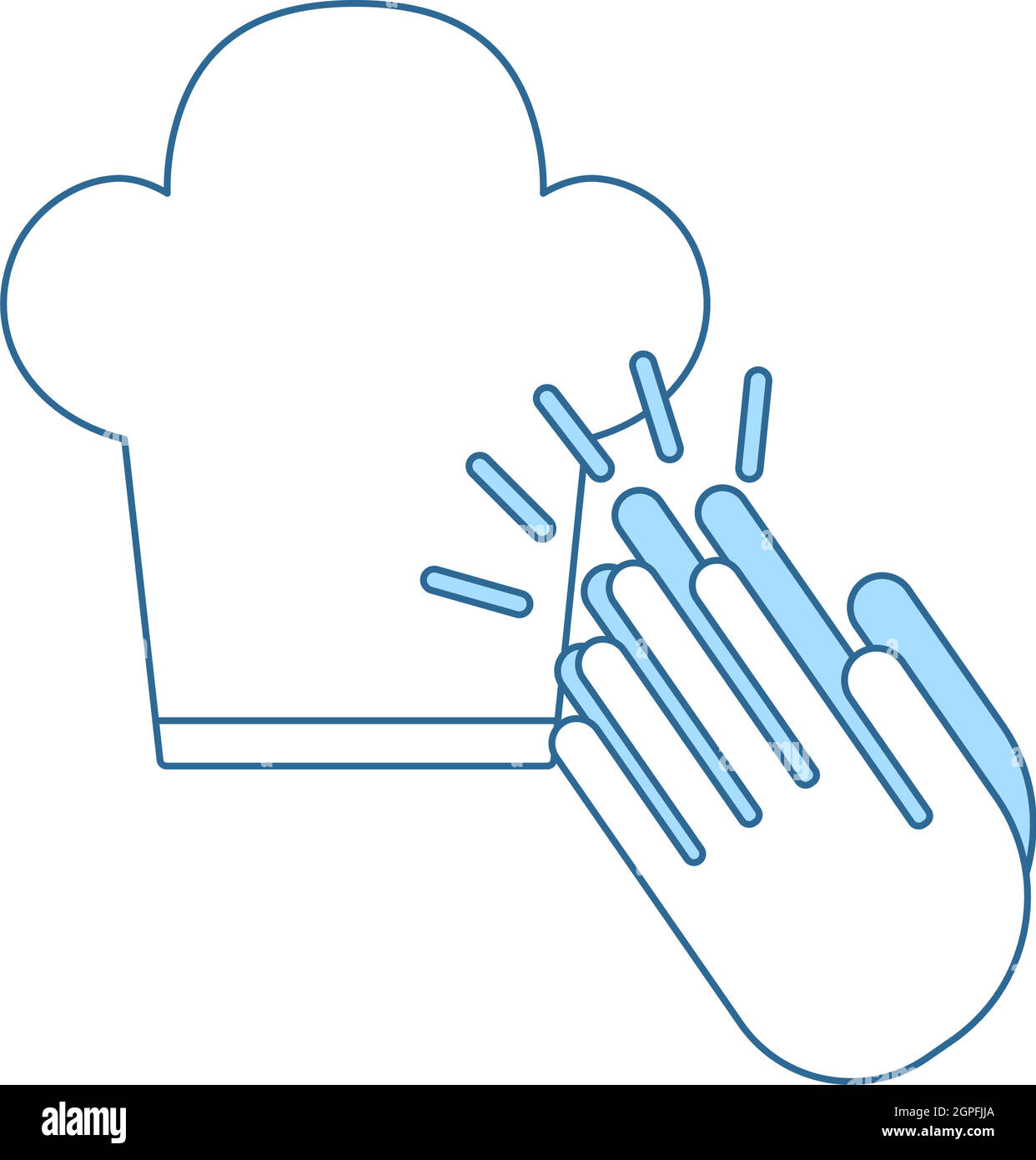 Clapping Palms To Toque Icon Stock Vector