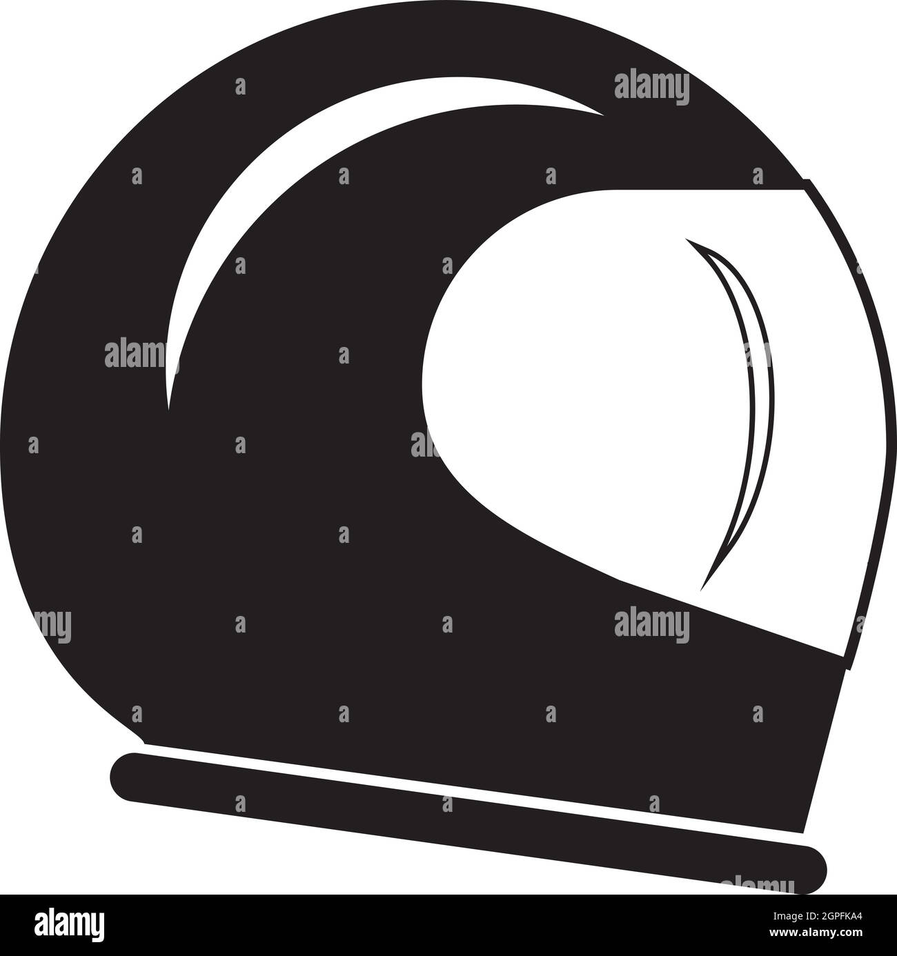 Racing helmet icon, simple style Stock Vector