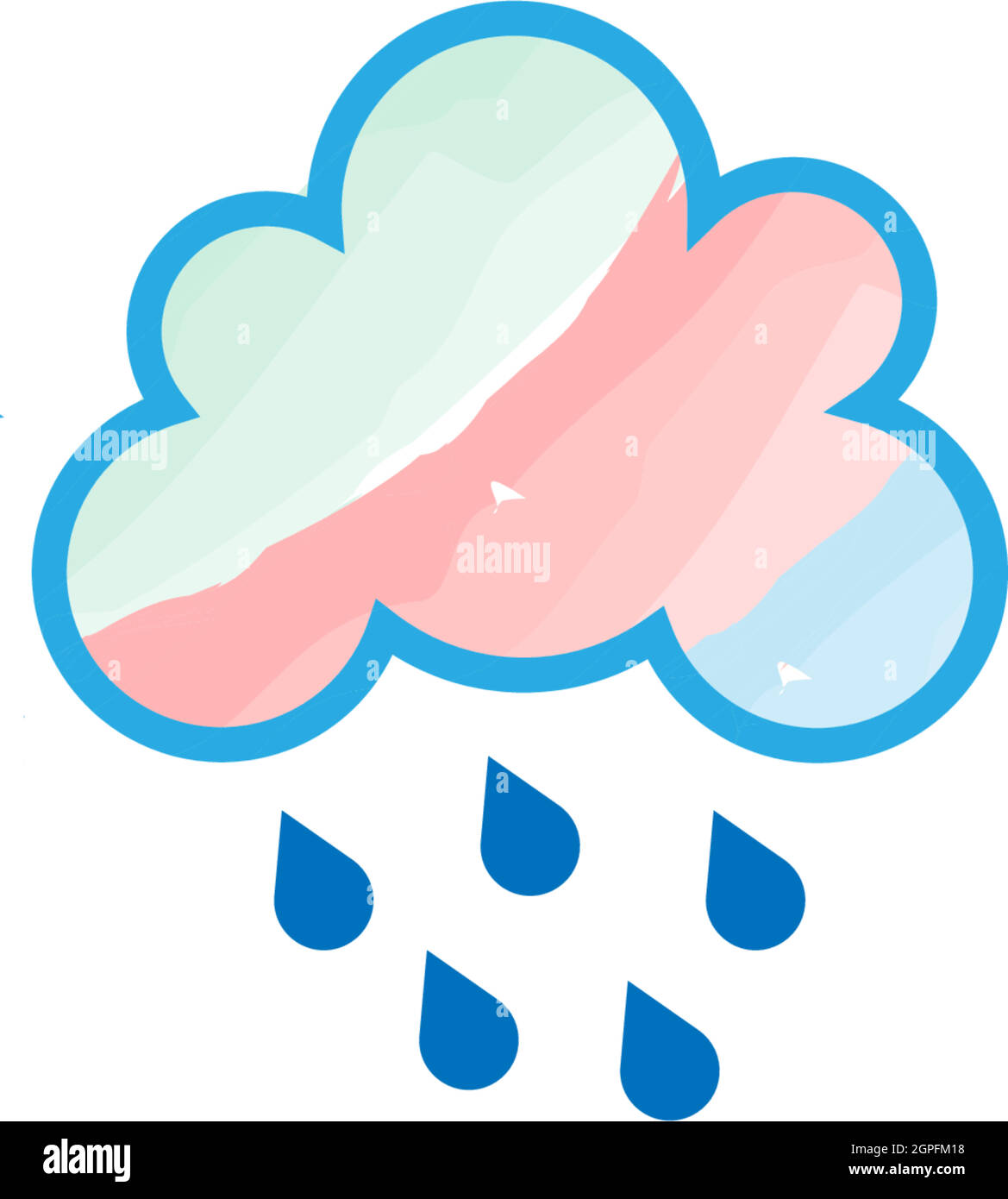 Rainy cloud logo icon concept Stock Vector