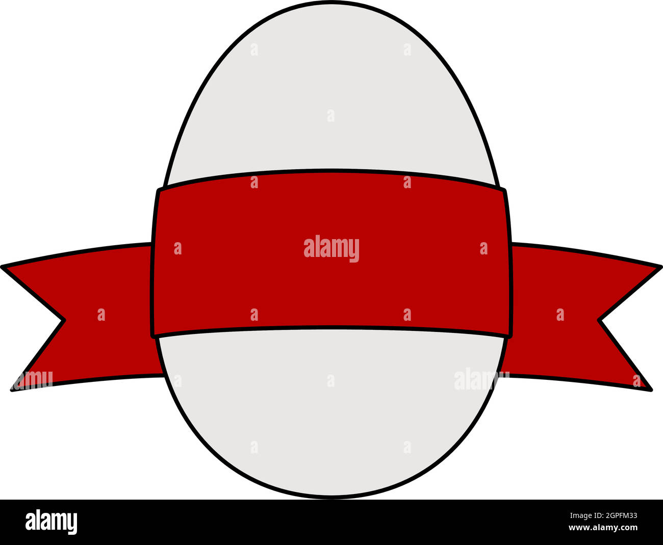 Easter Egg With Ribbon Icon Stock Vector Image & Art - Alamy
