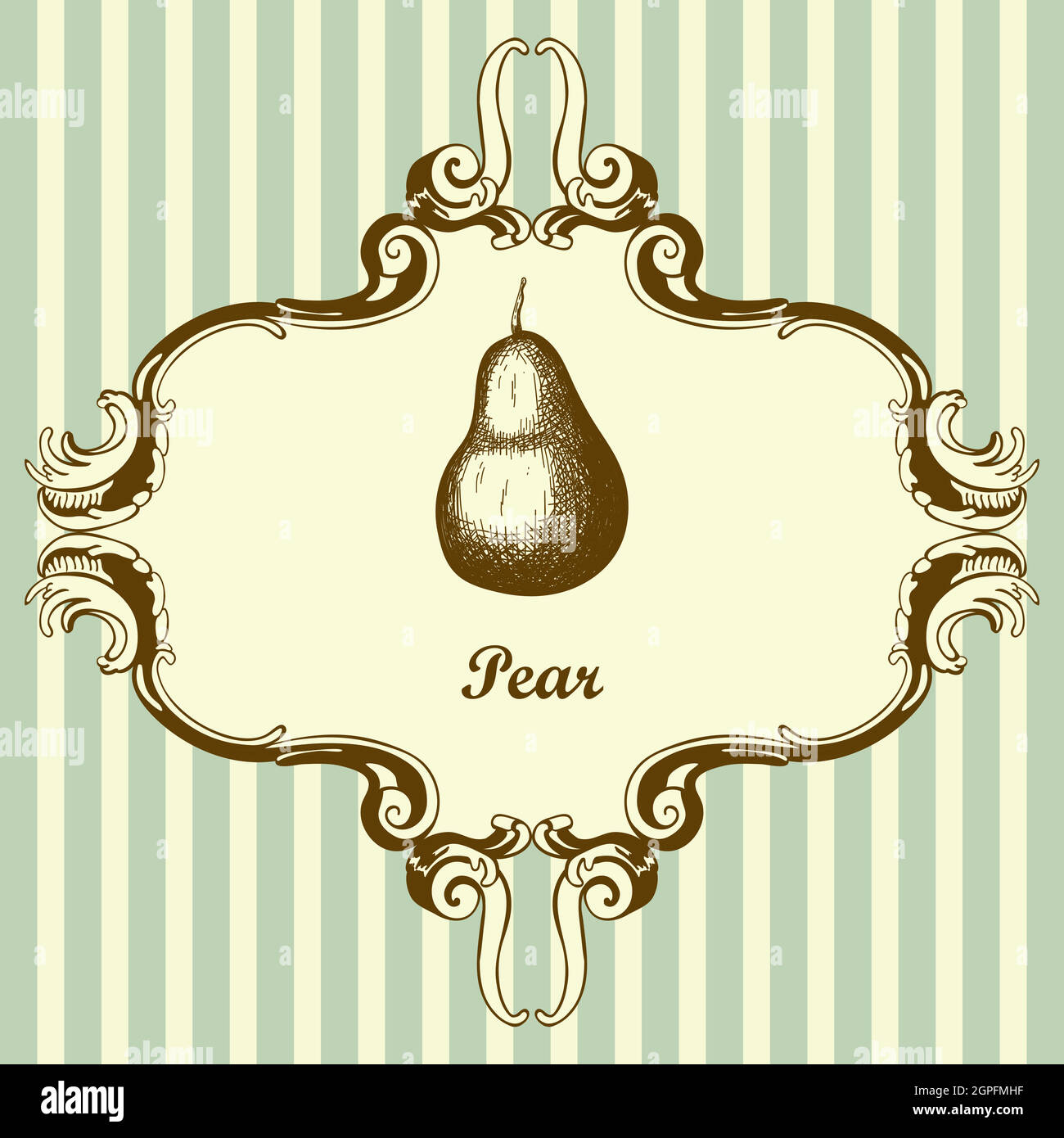 Icon Of Pear Stock Vector