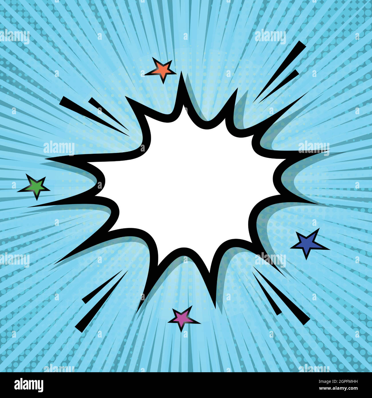 Retro speech bubble on light blue background Stock Vector