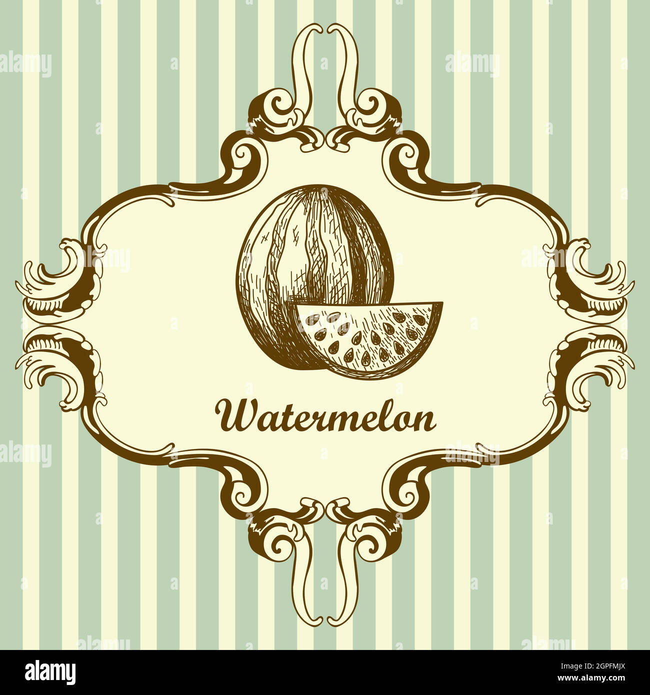 Icon Of Watermelon Stock Vector