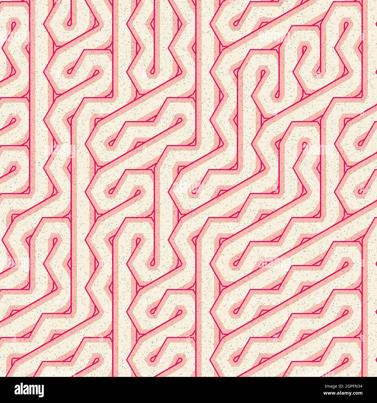 Computer-generated Hexagon Tile Connection art background design illustration Stock Vector