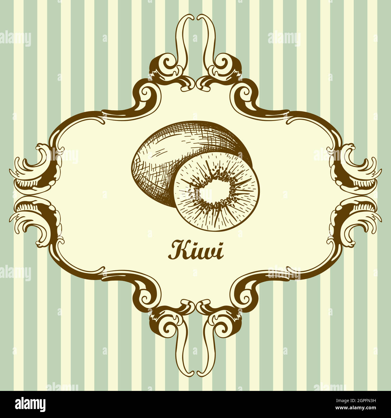 Icon Of Kiwi Stock Vector