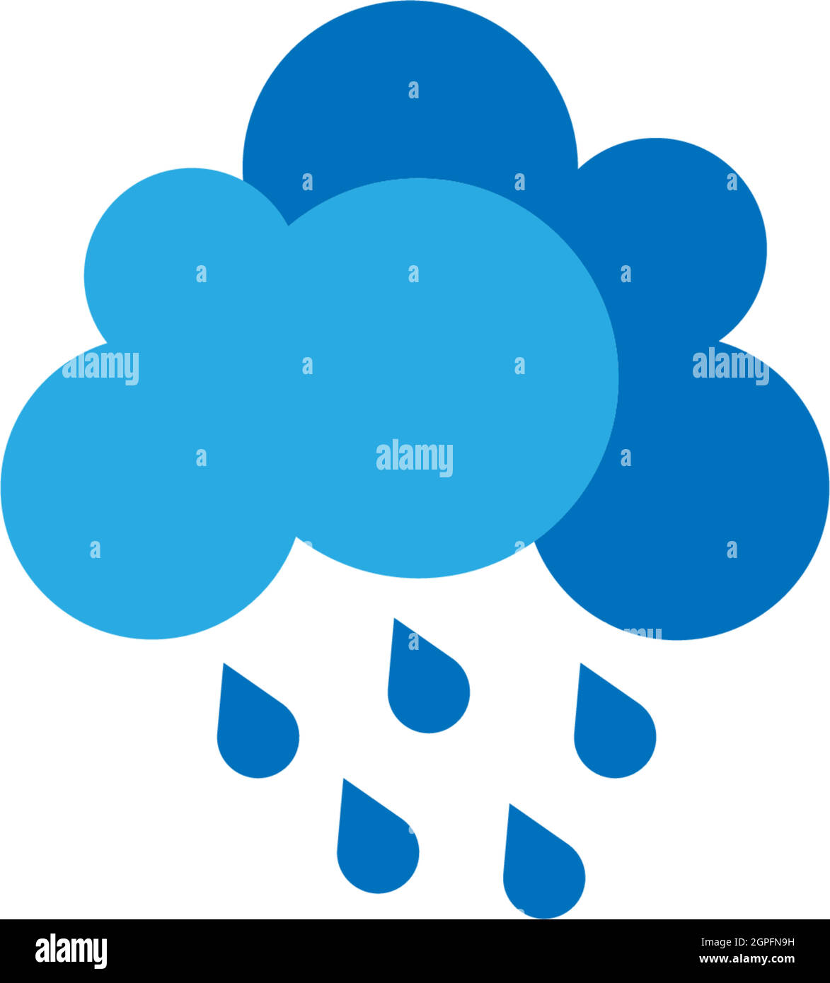 Rainy cloud logo icon concept Stock Vector