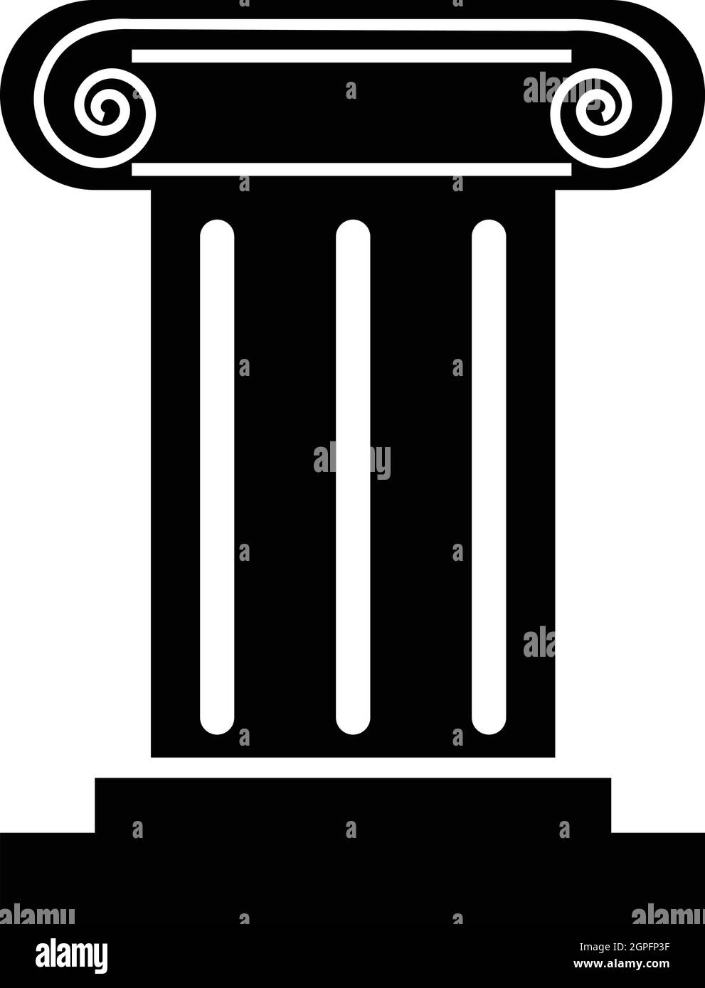 Roman column icon, simple style Stock Vector