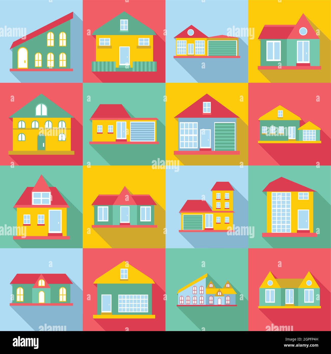 Flat roof houses hi-res stock photography and images - Alamy