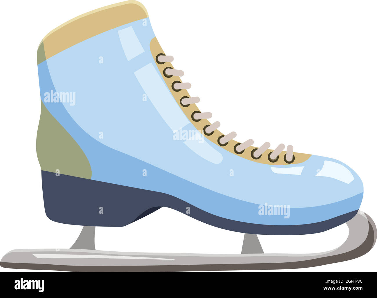Skates icon, cartoon style Stock Vector