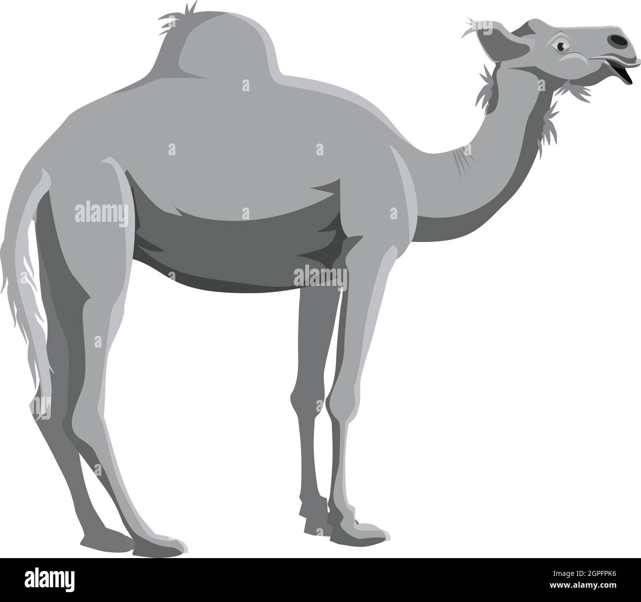 Camel icon, gray monochrome style Stock Vector