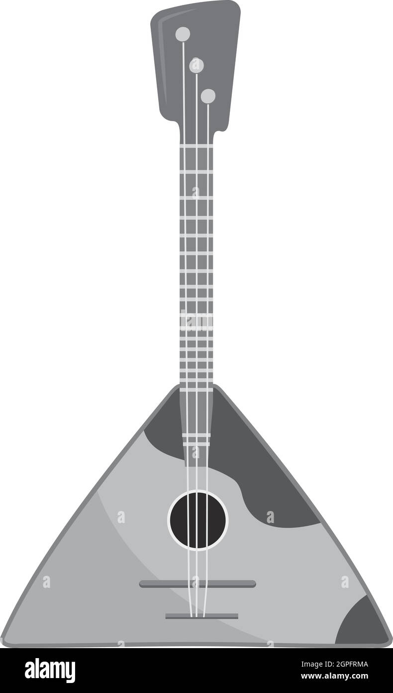 Balalaika icon, gray monochrome style Stock Vector