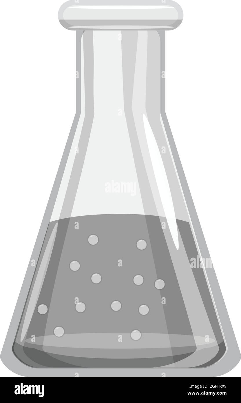 School laboratory flask icon Stock Vector