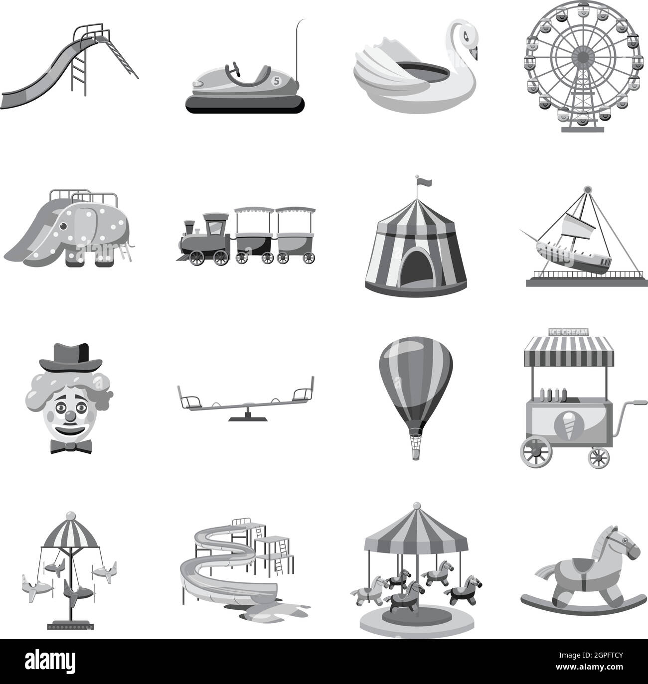 Boat ride amusement park Stock Vector Images - Alamy