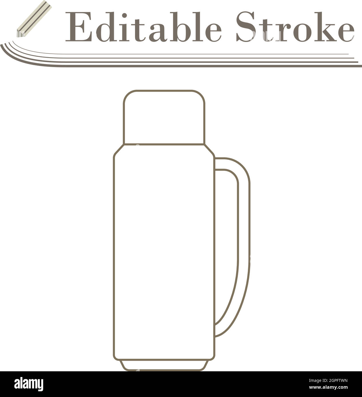 Alpinist Vacuum Flask Icon Stock Vector