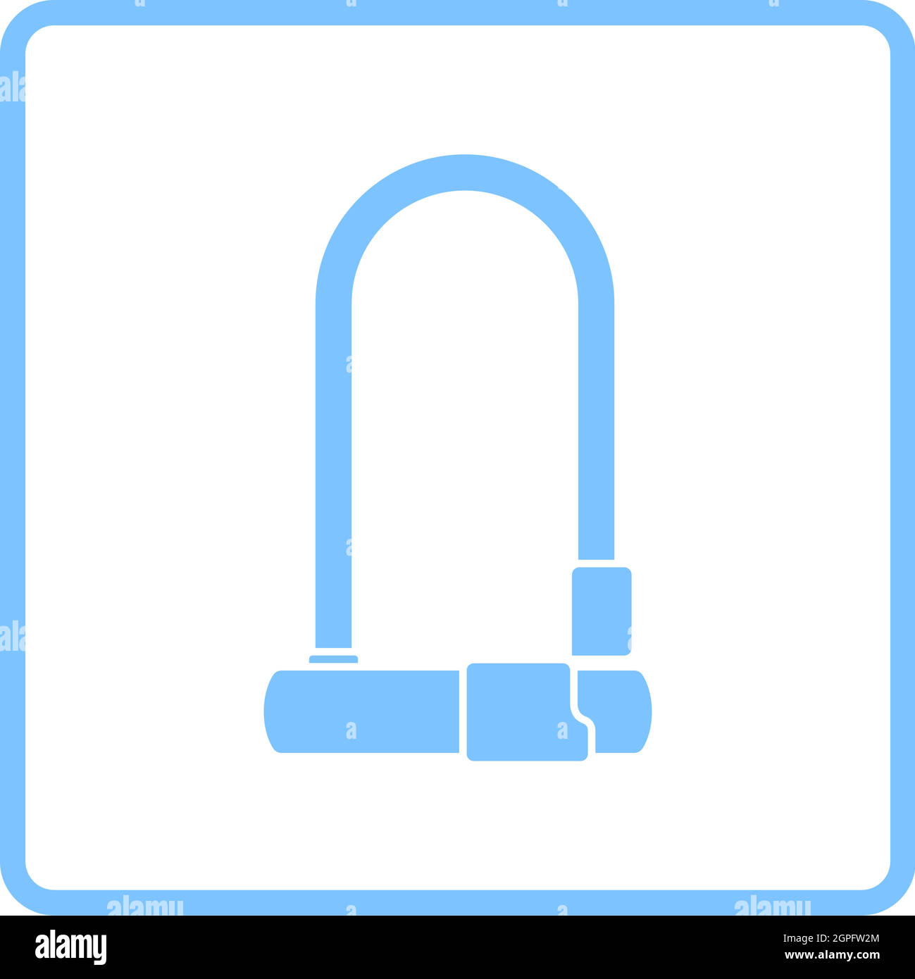 Bike Lock Icon Stock Vector