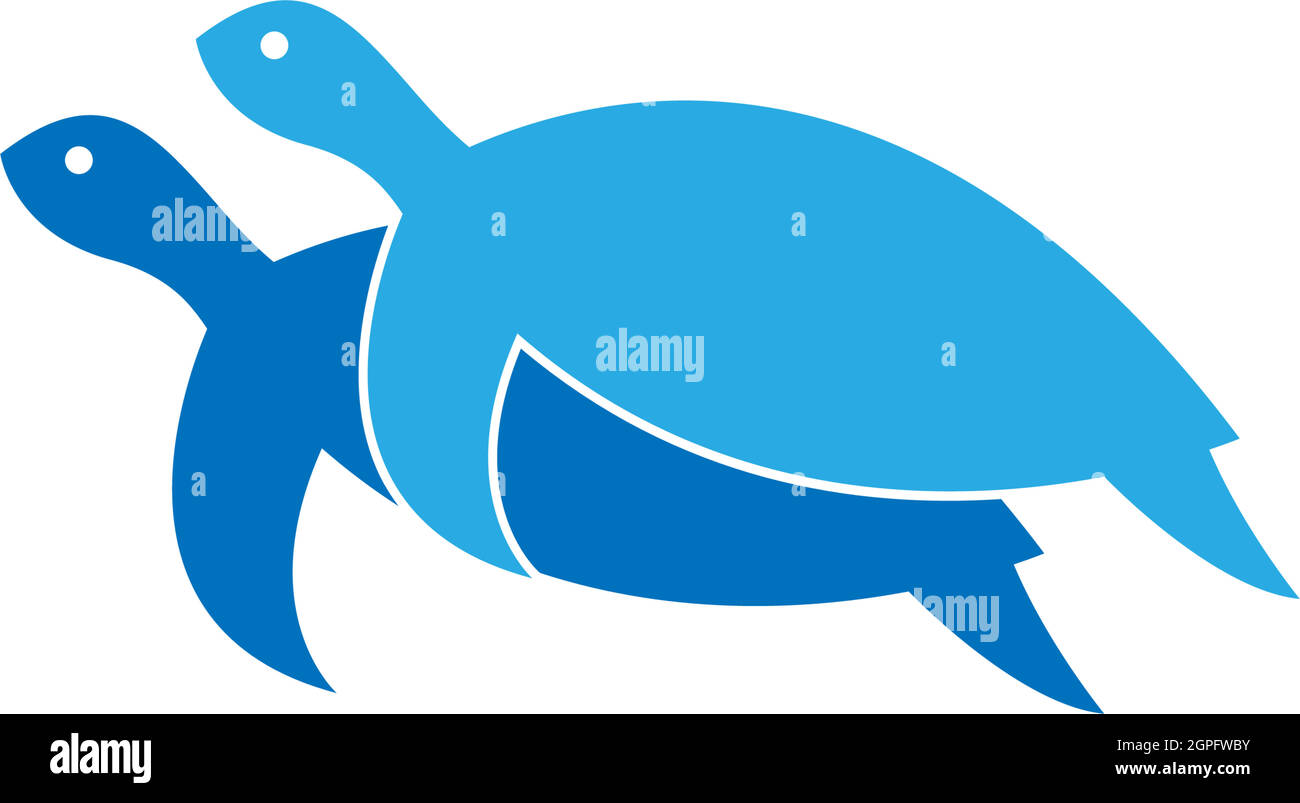 Turtle logo icon vector template illustration design concept Stock ...