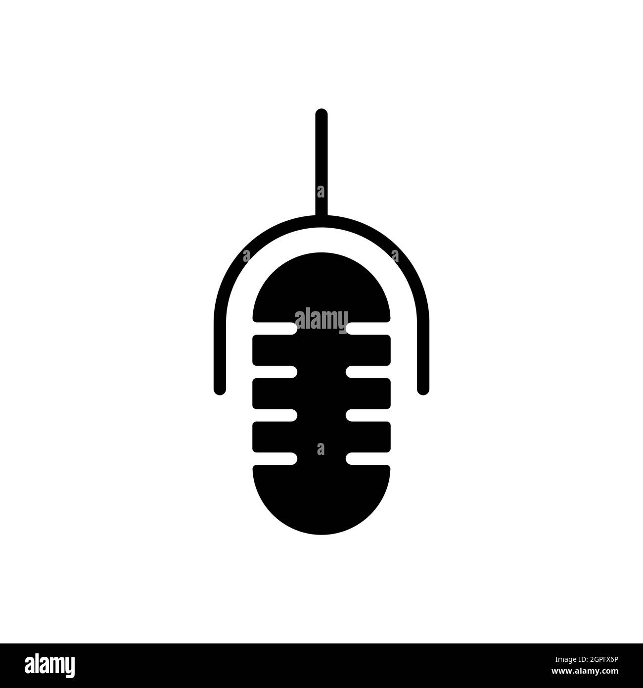 Retro microphone vector flat glyph icon Stock Vector Image & Art - Alamy