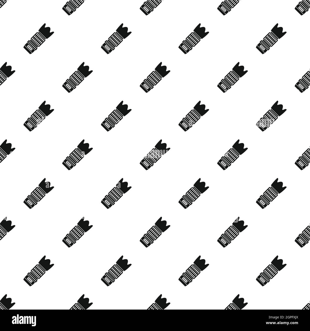 Professional zoom lens pattern, simple style Stock Vector