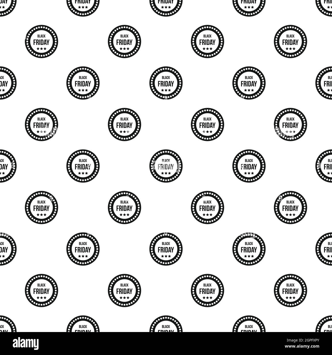 Black Friday sticker pattern, simple style Stock Vector