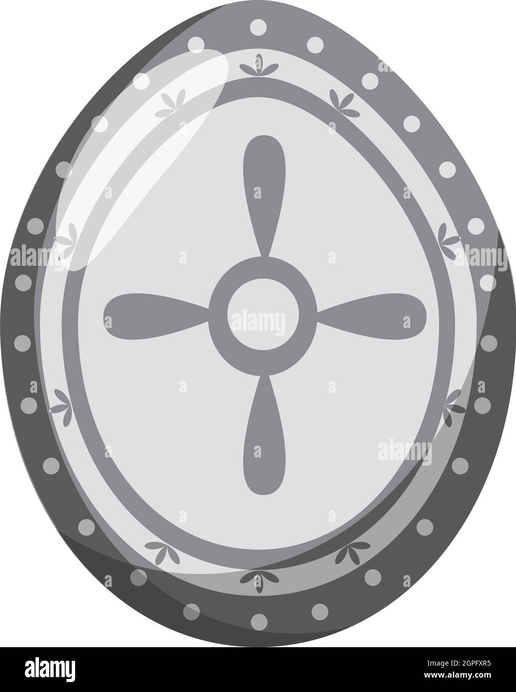Easter egg icon, gray monochrome style