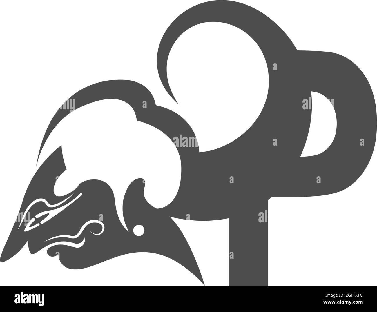 Javanese puppet icon with letter logo design vector illustration Stock Vector