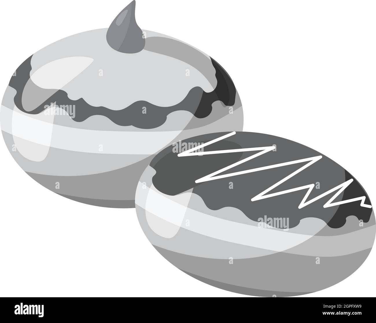 Cartoon donuts Black and White Stock Photos & Images - Alamy
