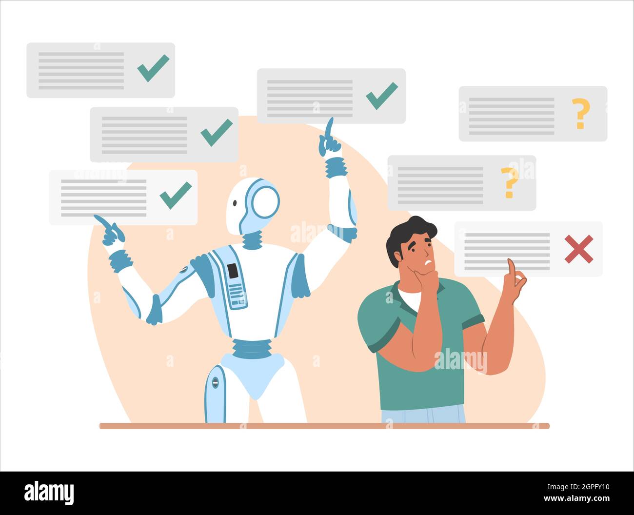 Robot machine answering questions much more quickly and properly than