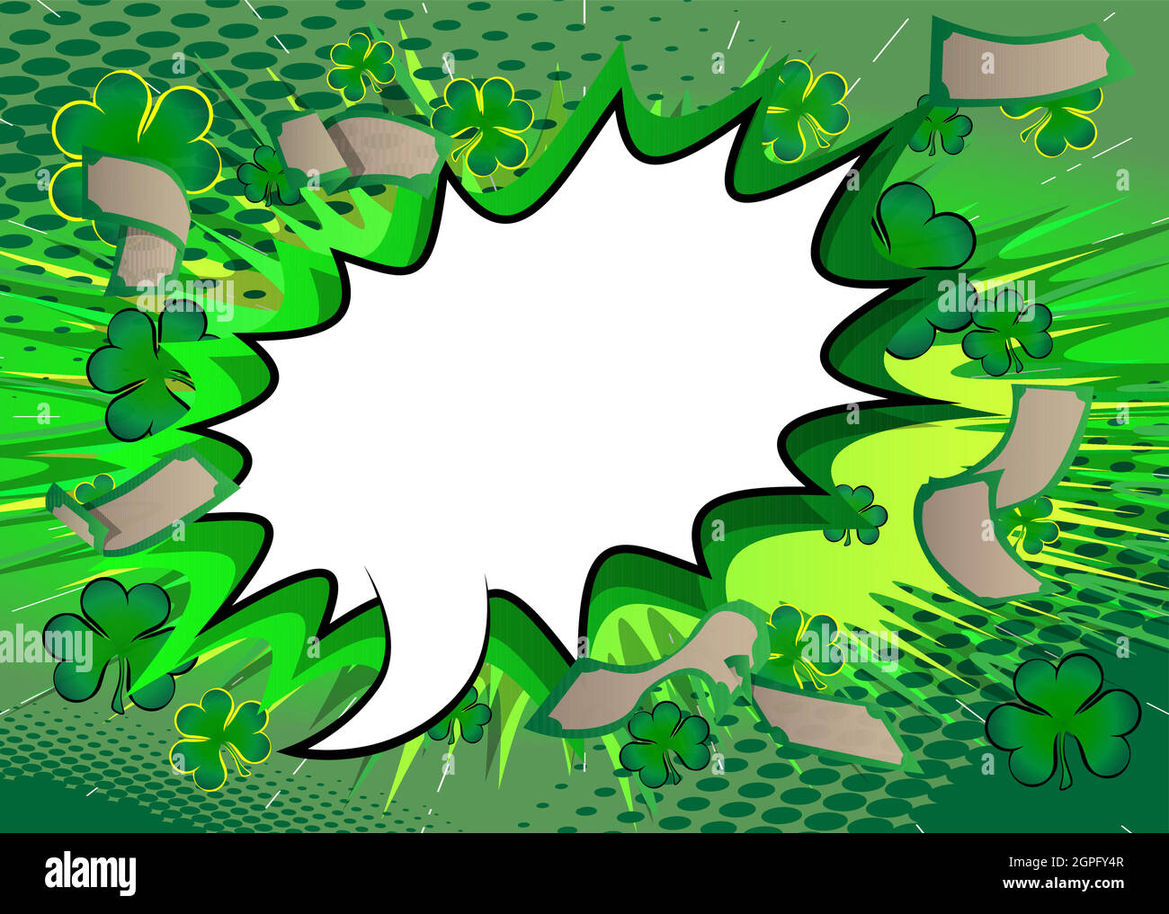 Luck related comic book background. Stock Vector