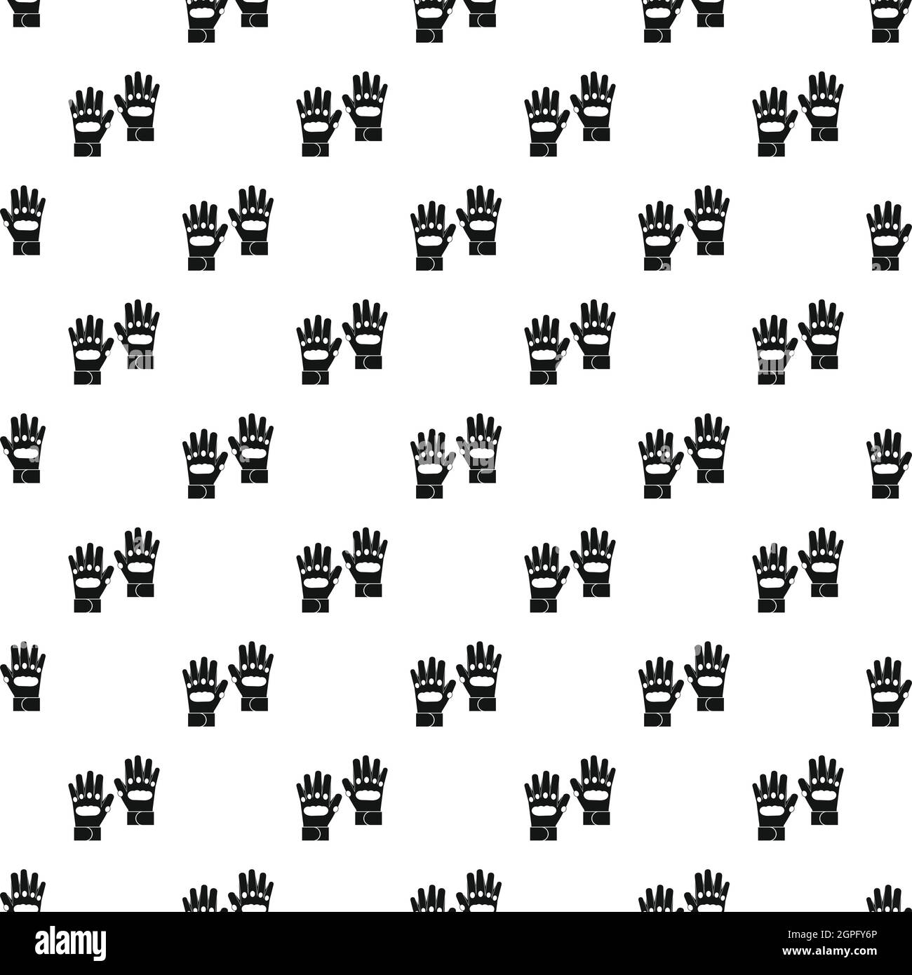 Paintball gloves pattern, simple style Stock Vector