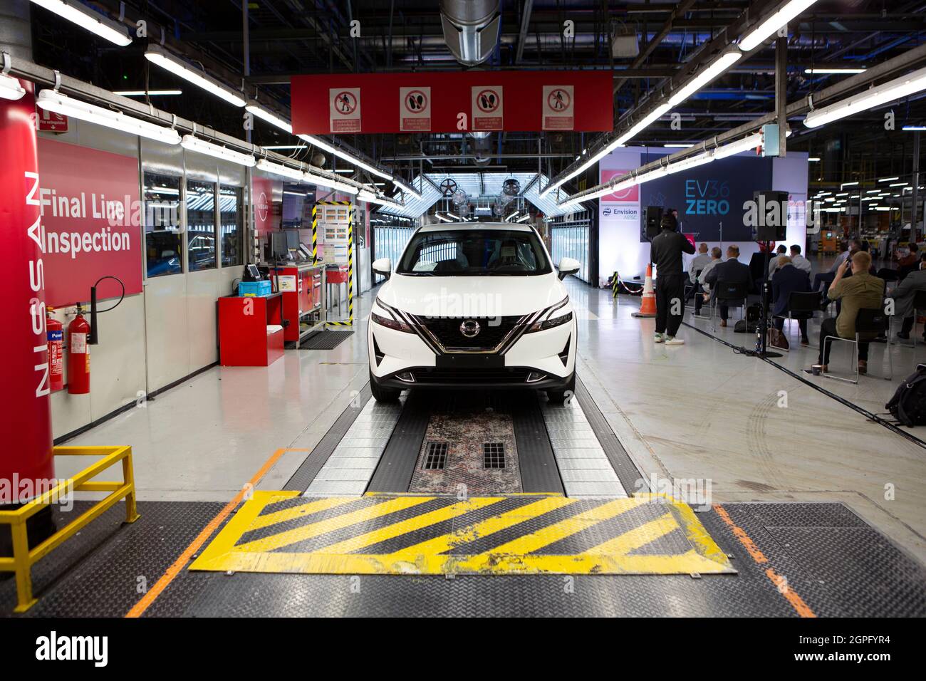 The production line at Nissan Sunderland in north east England. Nissan
