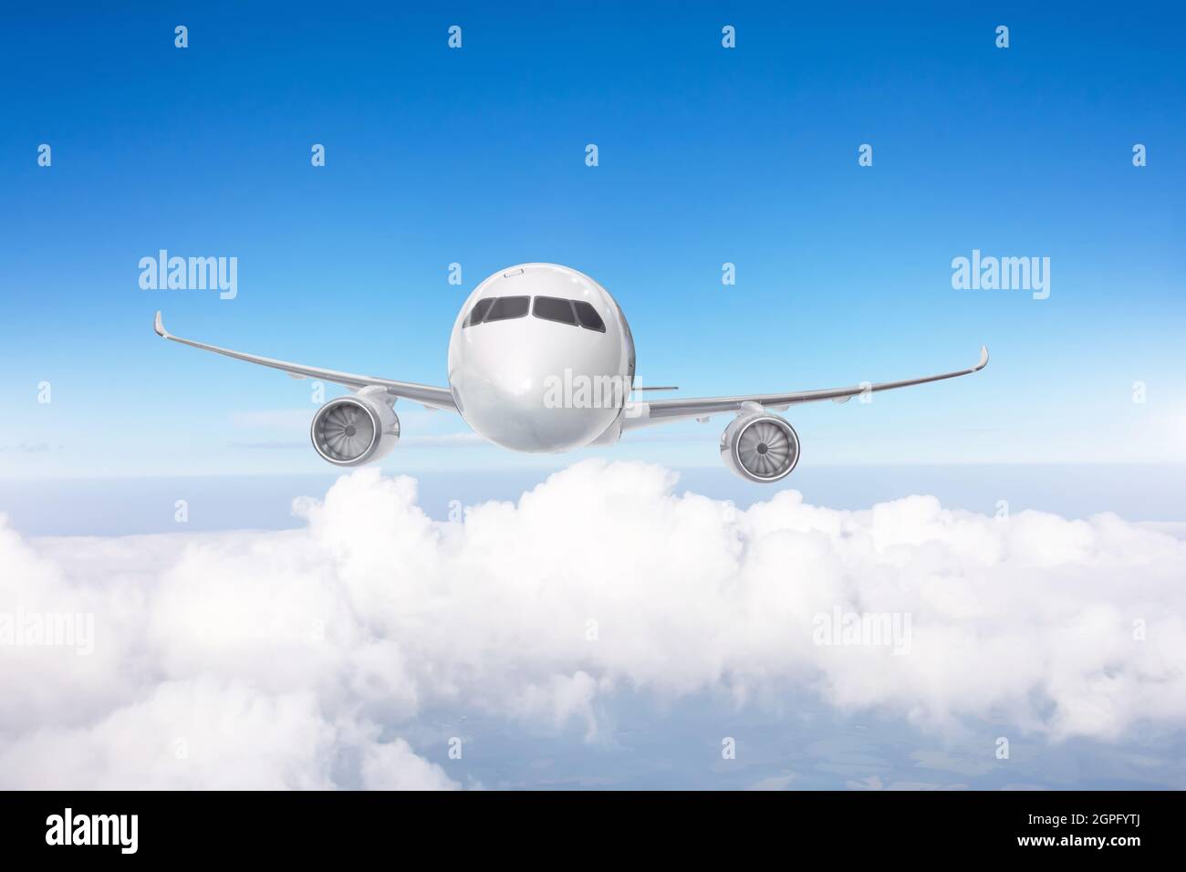 Cumulus clouds aircraft engine hi-res stock photography and images - Alamy