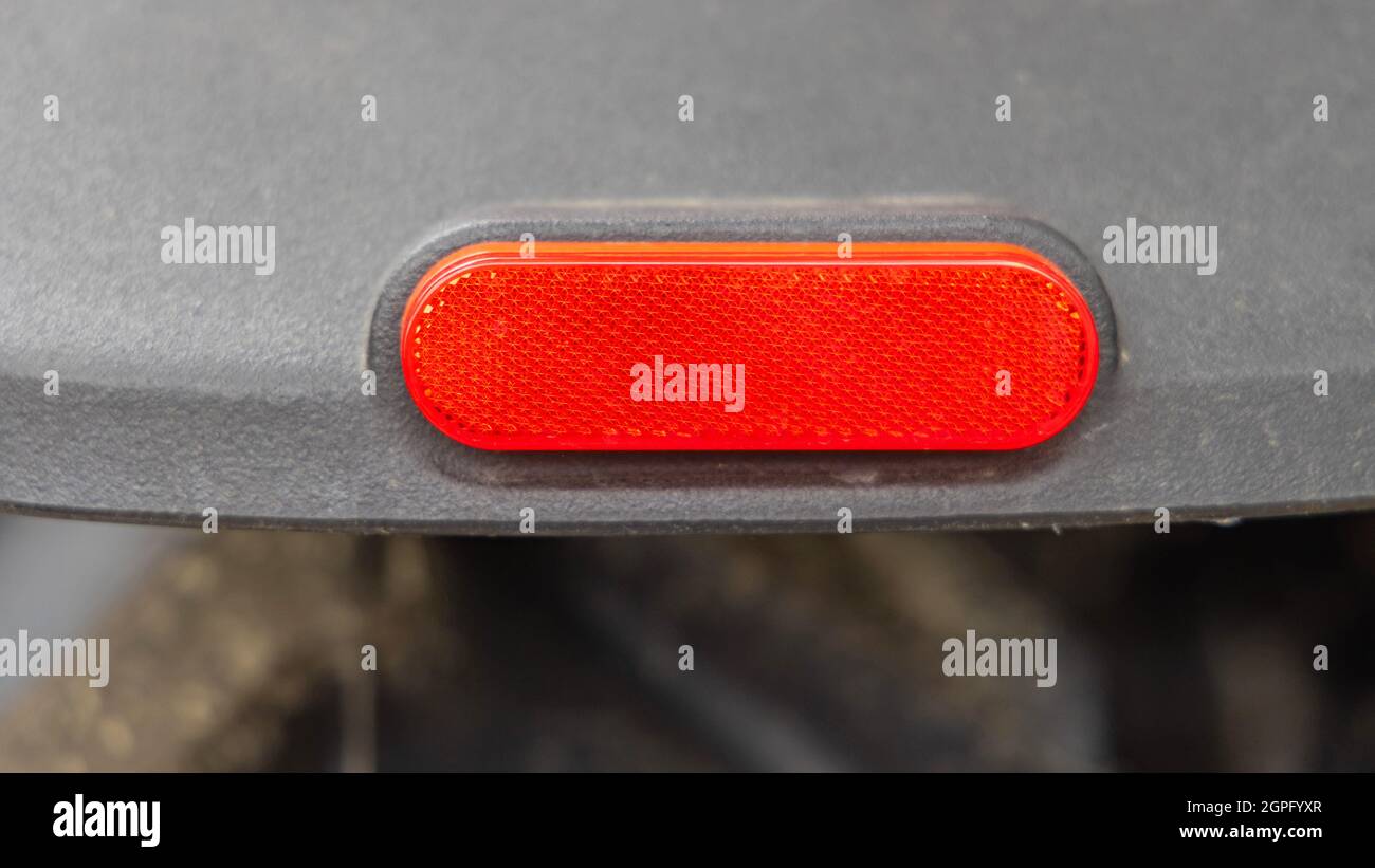 Vehicle Red Rear Reflector Red Safety Reflector at Rear End of Vehicle Stock Photo - Alamy