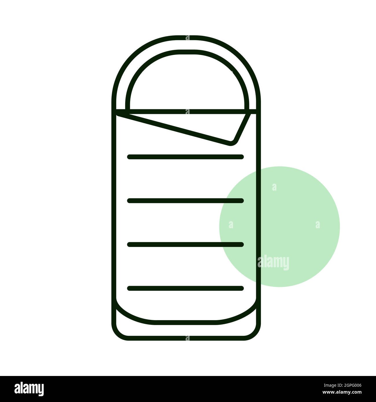 Camping sleeping bag vector icon. Camping sign Stock Vector