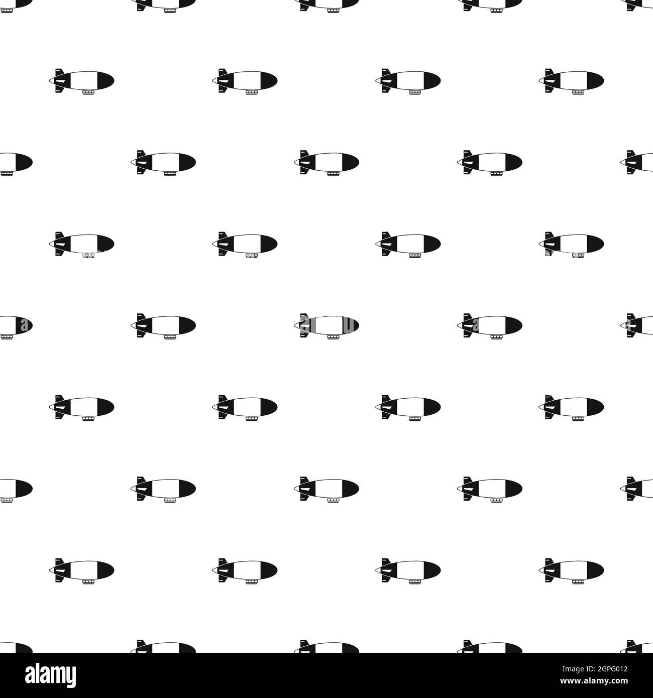 Airship pattern, simple style Stock Vector