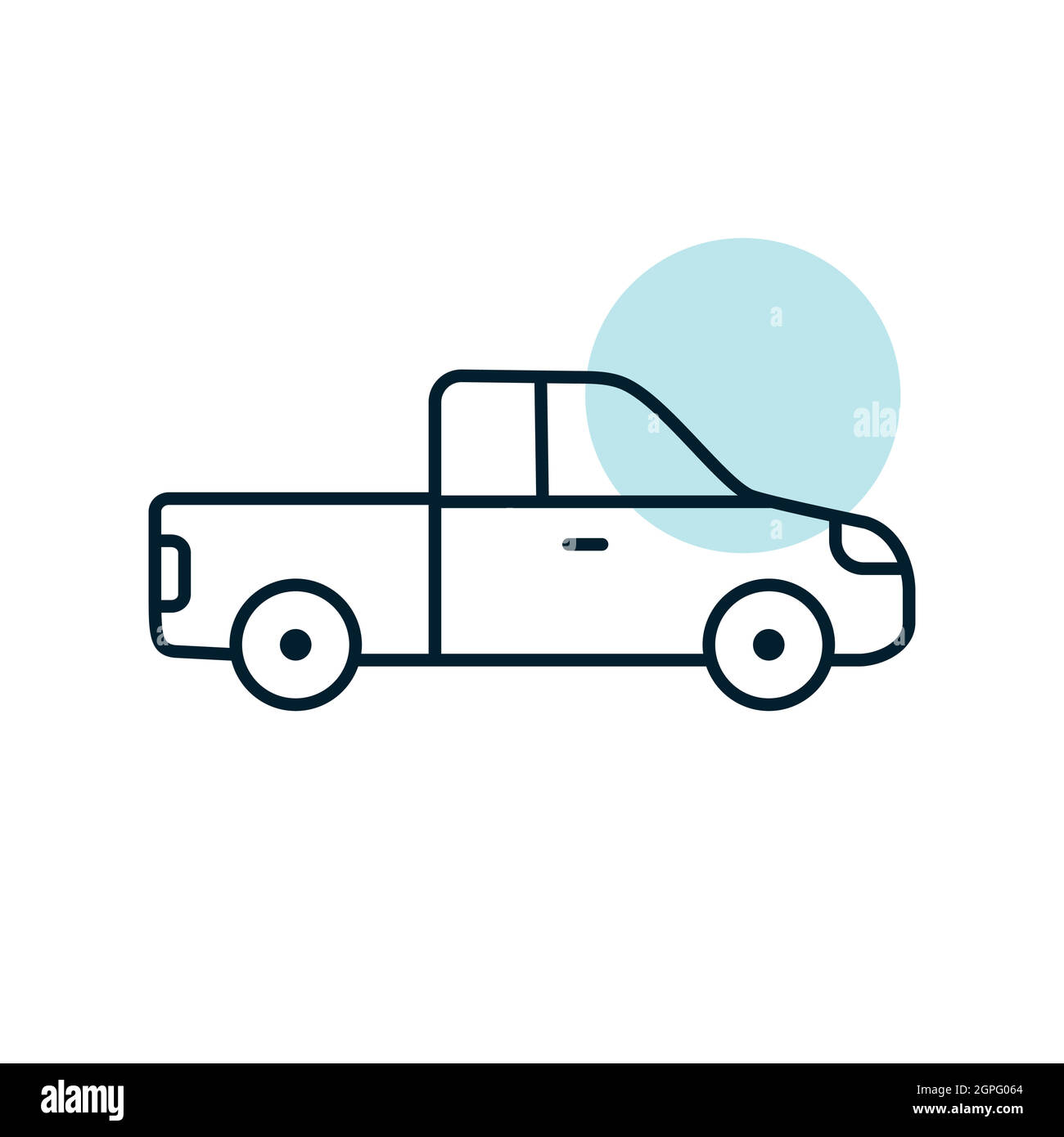 Pickup car flat vector icon Stock Vector