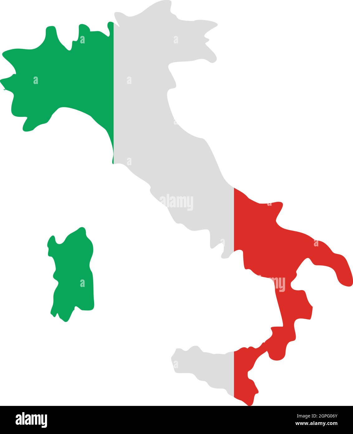 Italy map icon, flat style Stock Vector