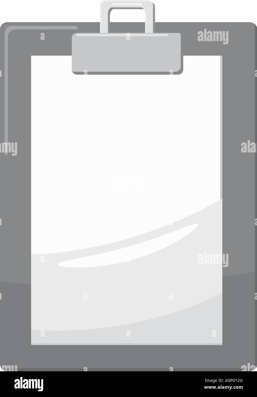 Document icon, gray monochrome style Stock Vector