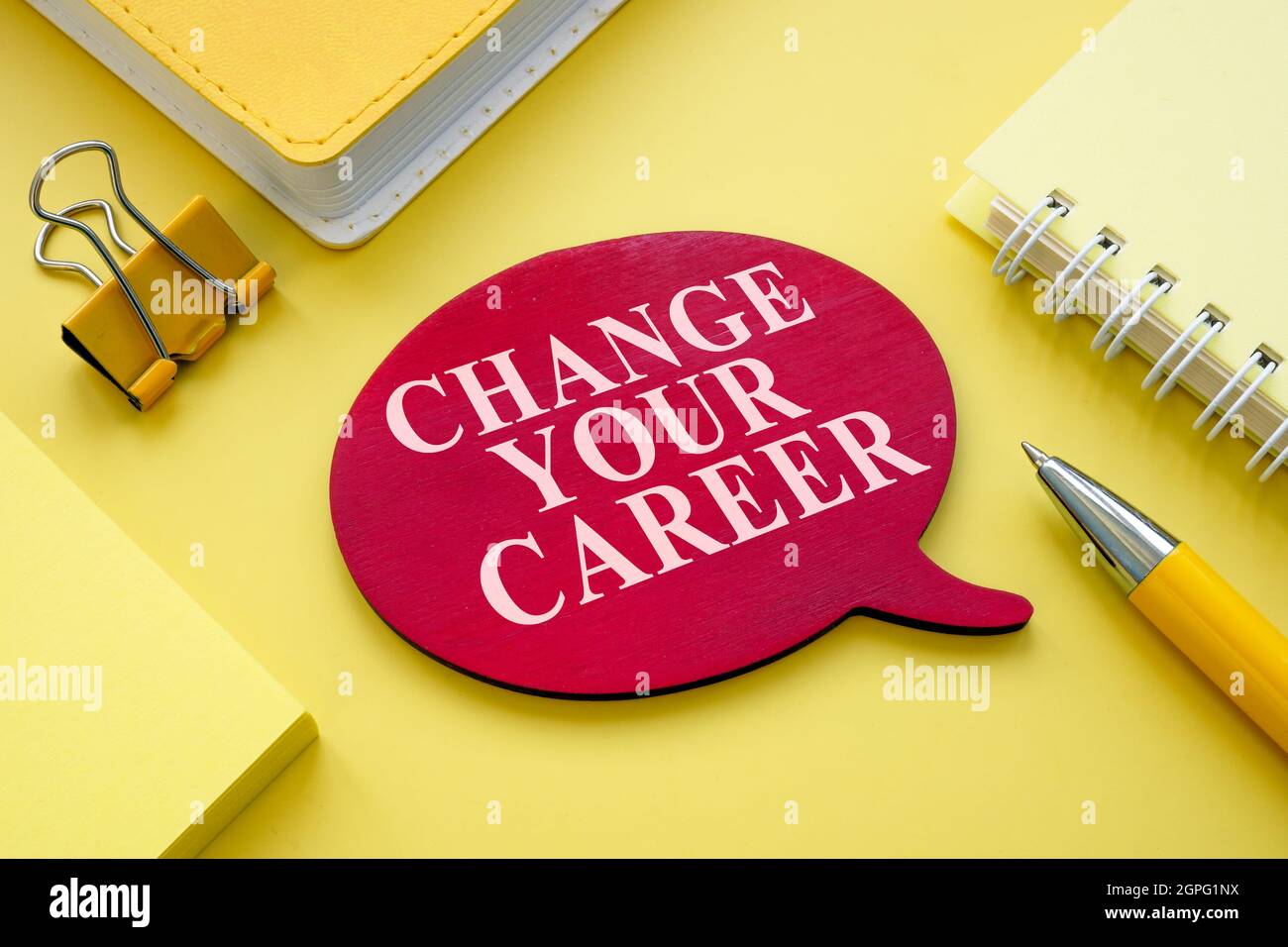Change your career phrase on the quote bubble. Stock Photo