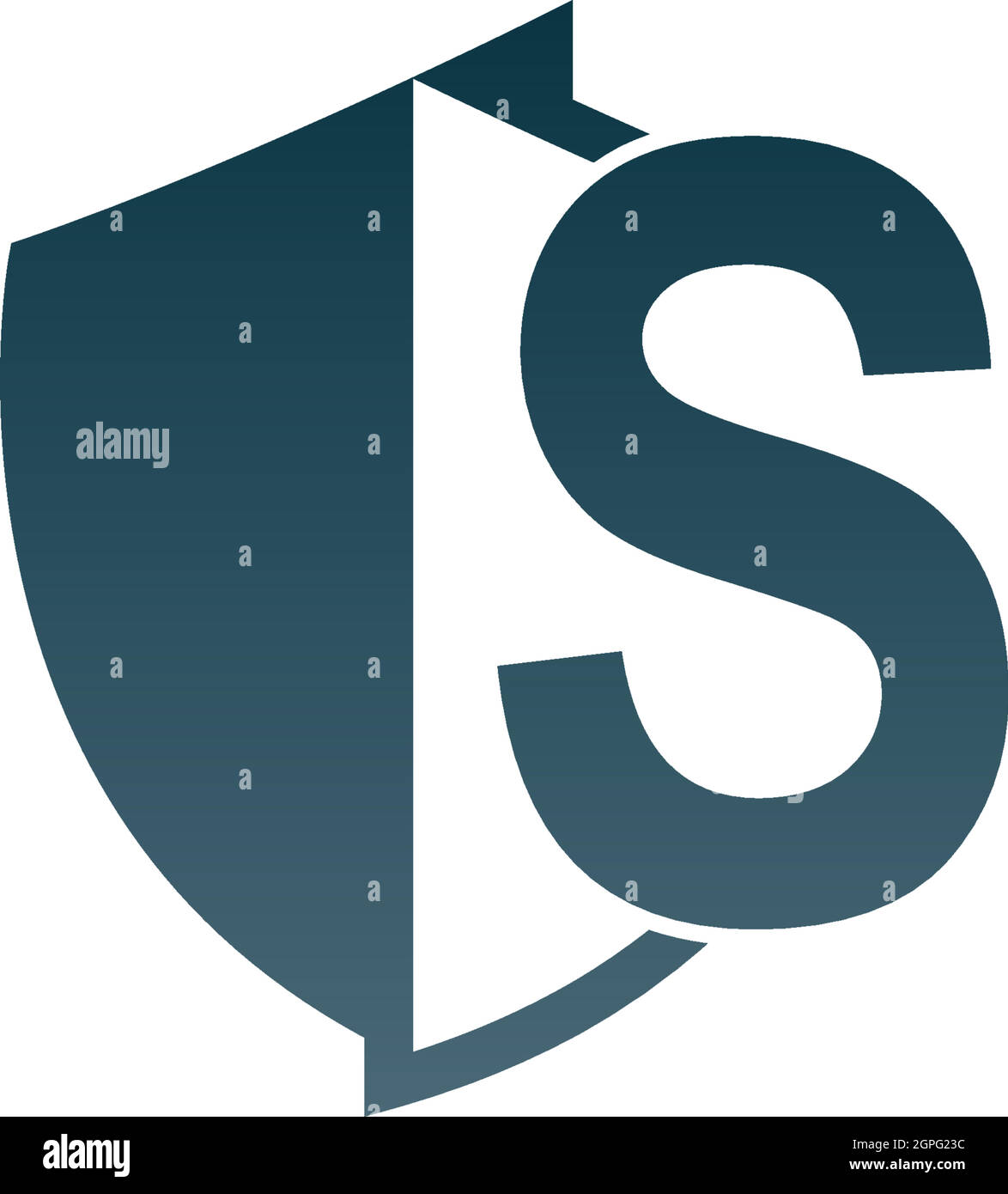 Shield logo icon with letter S beside design vector Stock Vector Image ...