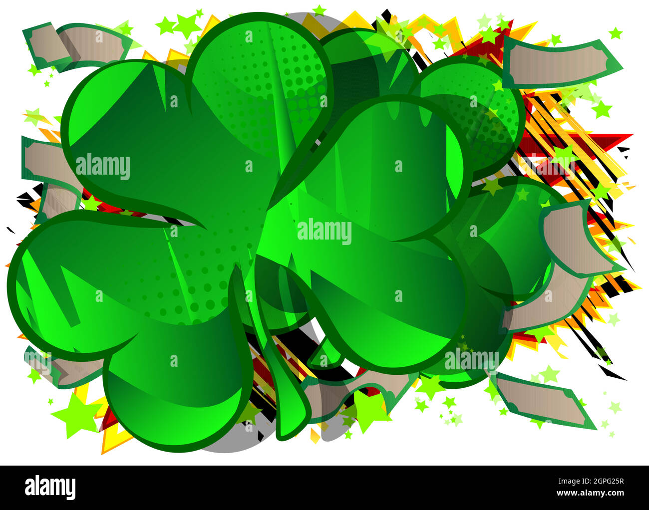 Luck related comic book background. Stock Vector